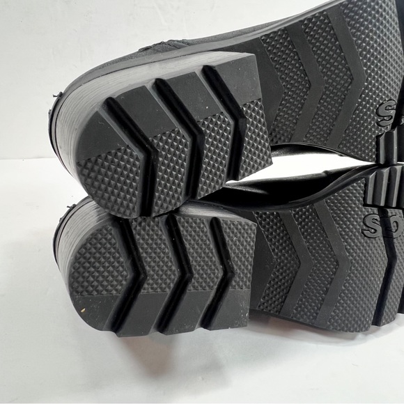 Sorel Cate Chelsea Ankle Boot Black Leather Block Heel Bootie Women’s size 5 - Picture 10 of 12